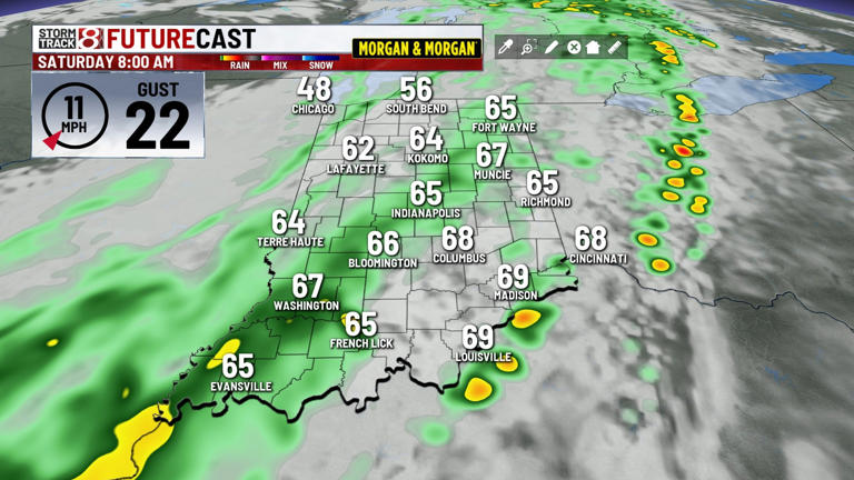 Rain & storms Friday night, much cooler weekend ahead