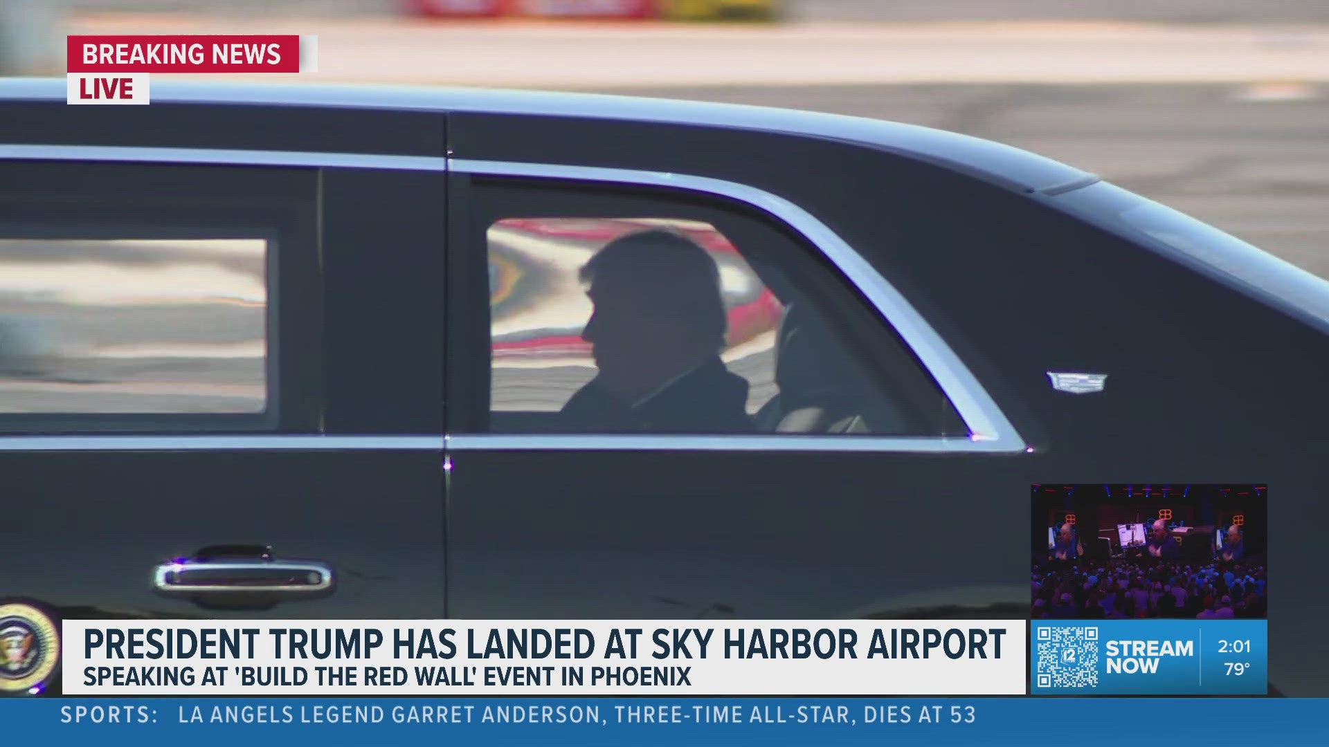 President Trump headed to speak at Phoenix rally
