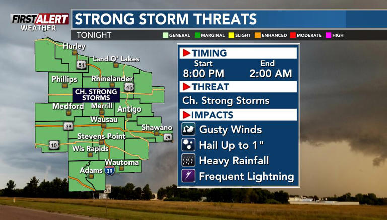 First alert for strong storms, potential for heavy rain Thursday night ...