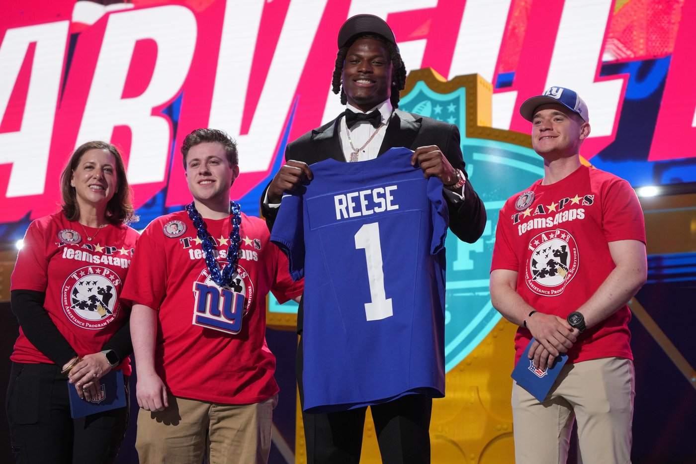 Giants select Arvell Reese and Francis Mauigoa with 5th and 10th picks ...