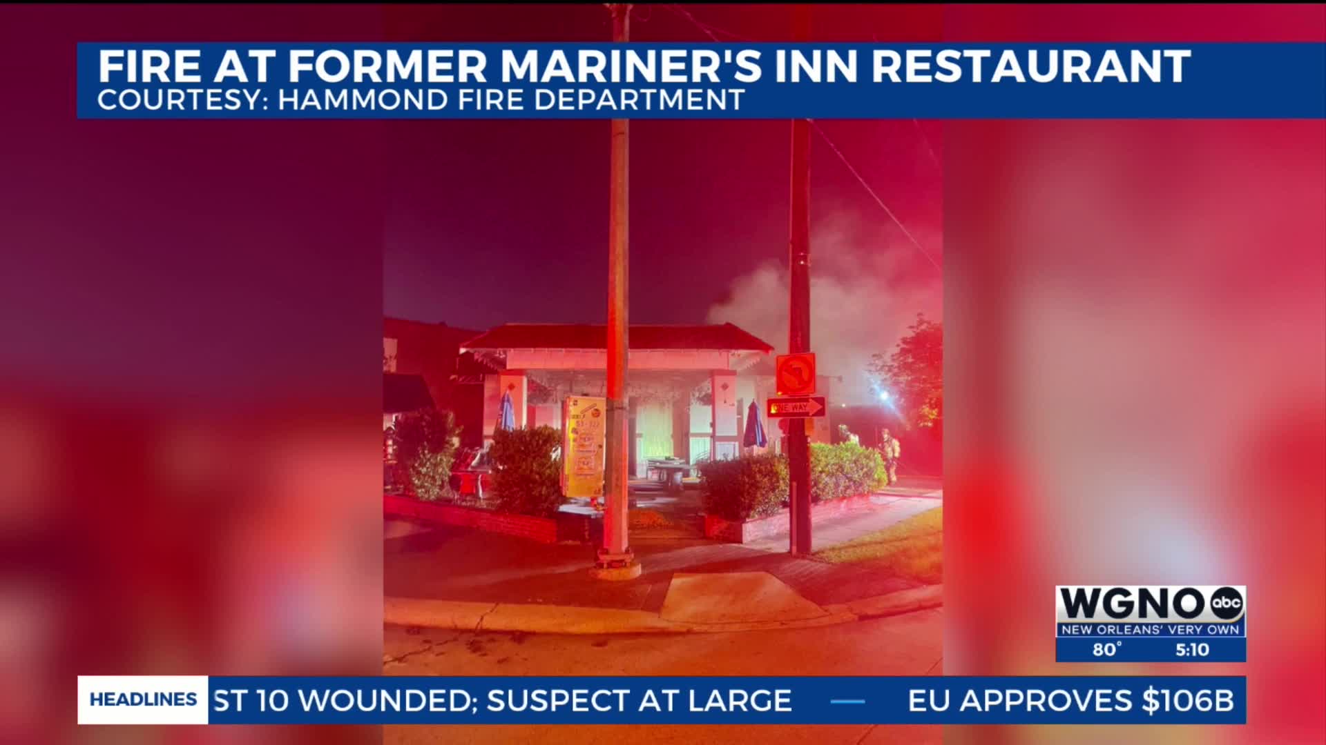 Crews respond to early morning fire at former Mariner's Inn building