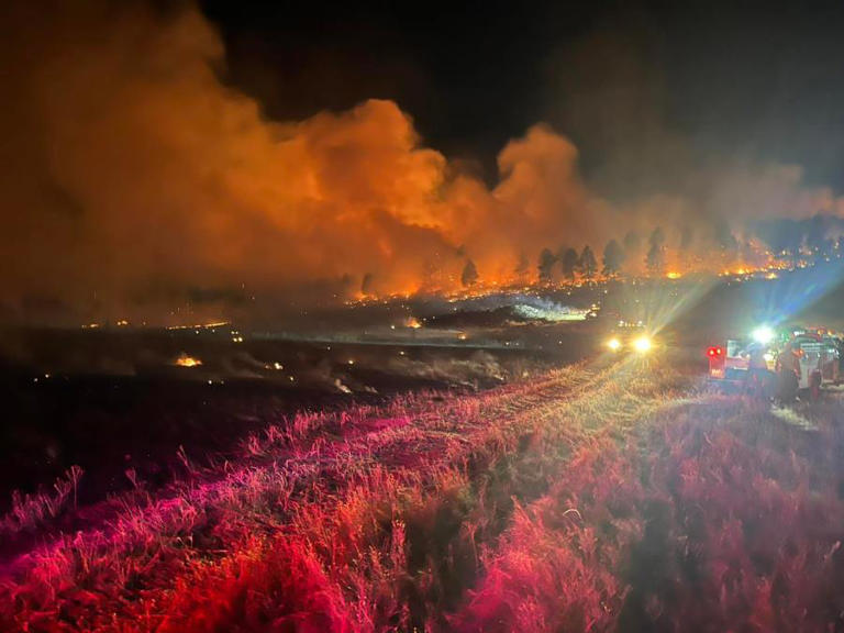 Multiple large fires burn across SD as high winds continue