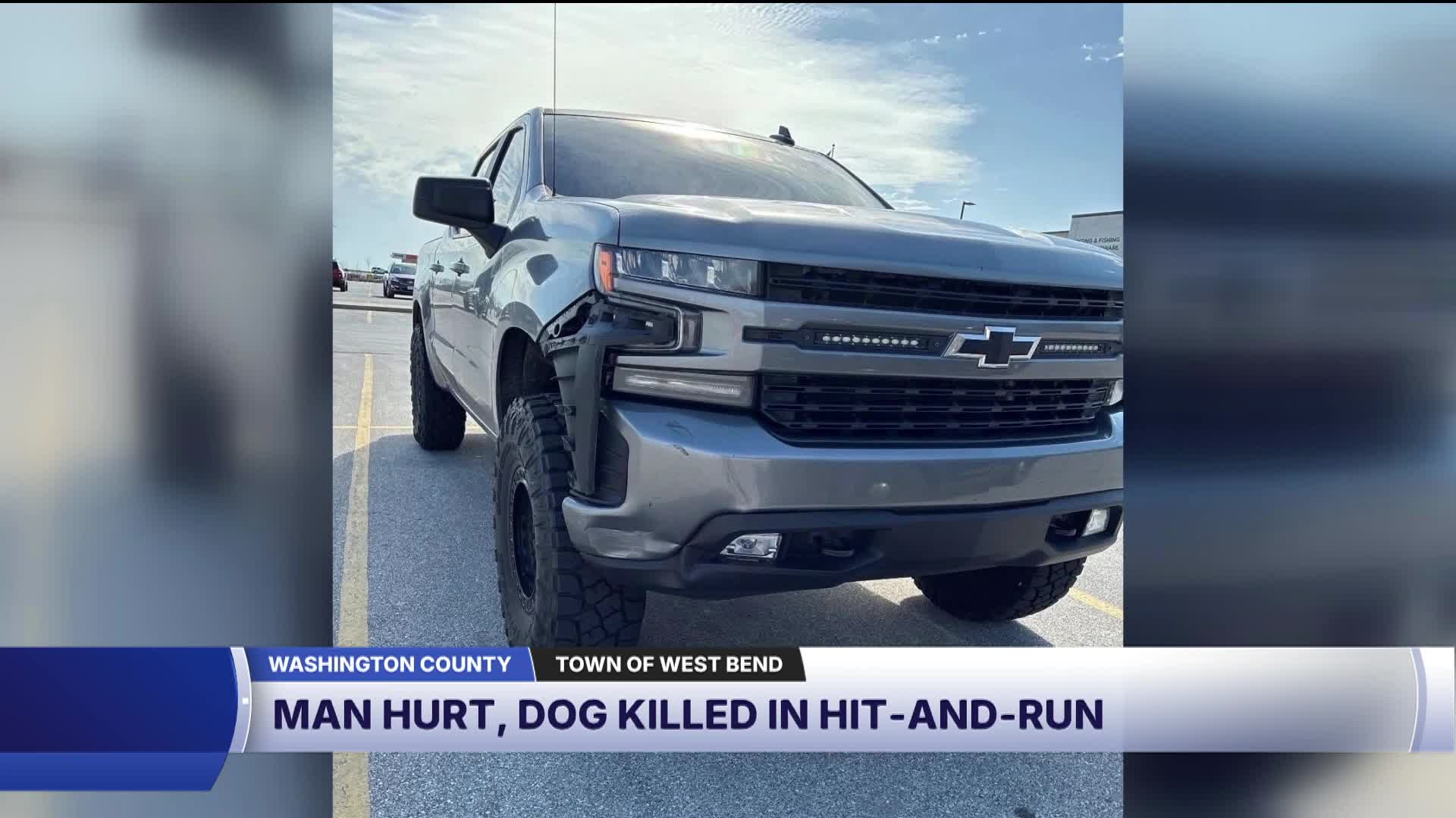 Man hurt, dog killed in West Bend hit-and-run