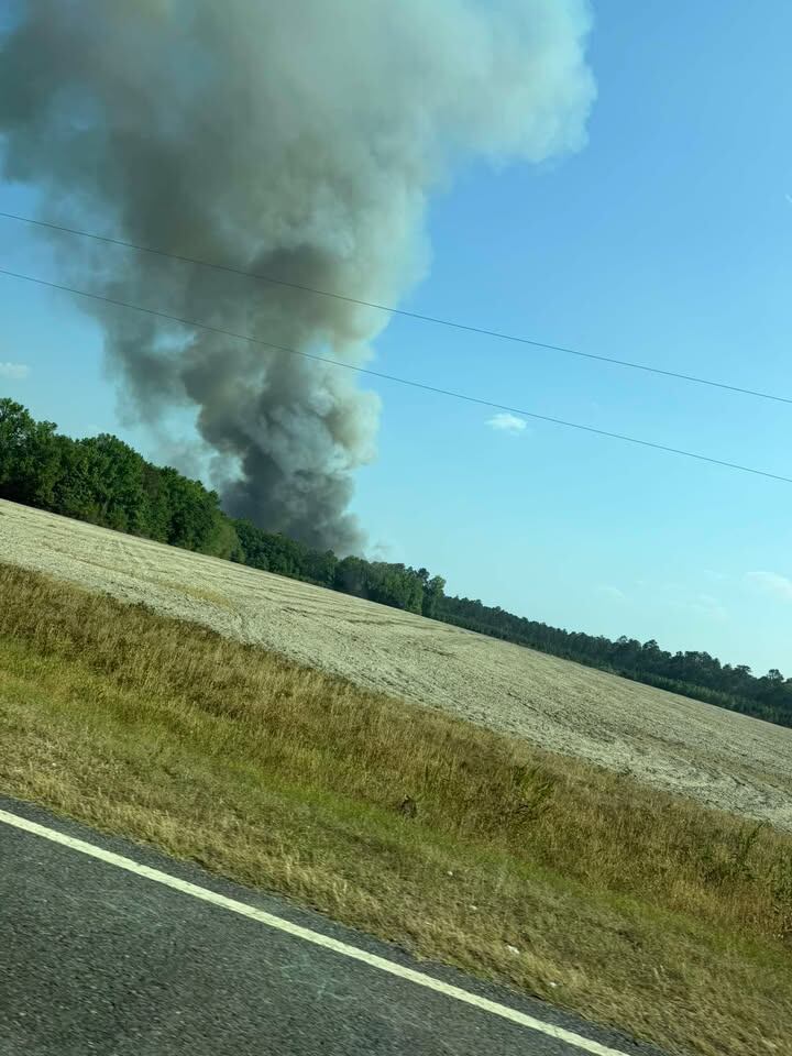 Road closed as crews fight wildfire in Effingham County