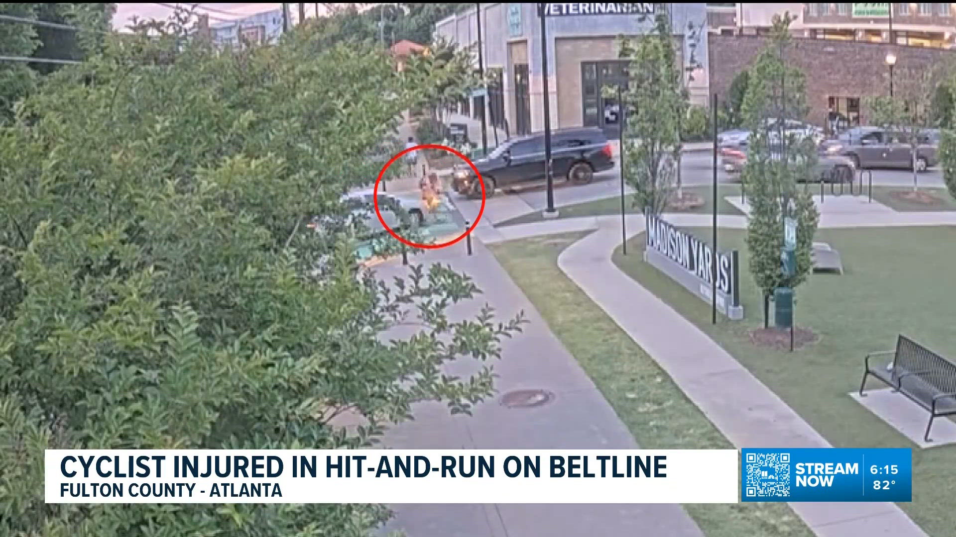 Man says car knocked him off bike while riding on Beltline