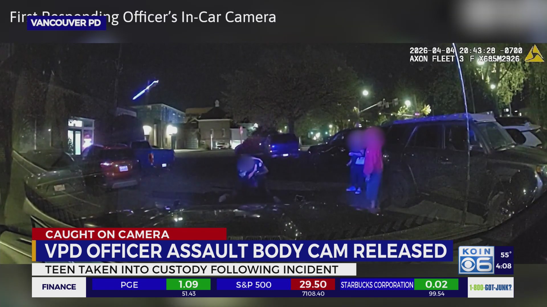 Officer put in headlock during scuffle with teen in Vancouver parking lot