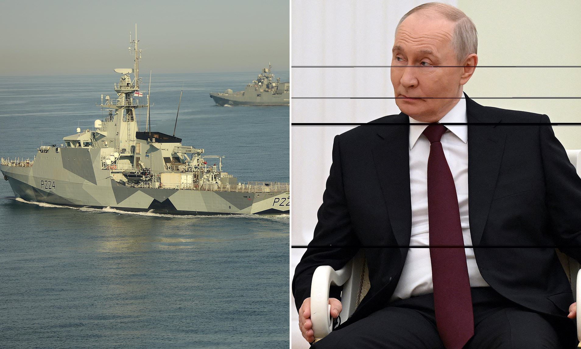 Putin sends frigate through the Channel to guard shadow ship containing ...