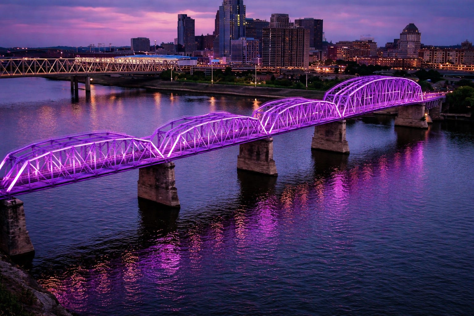 What the Purple People Bridge will look like with $2 million lights