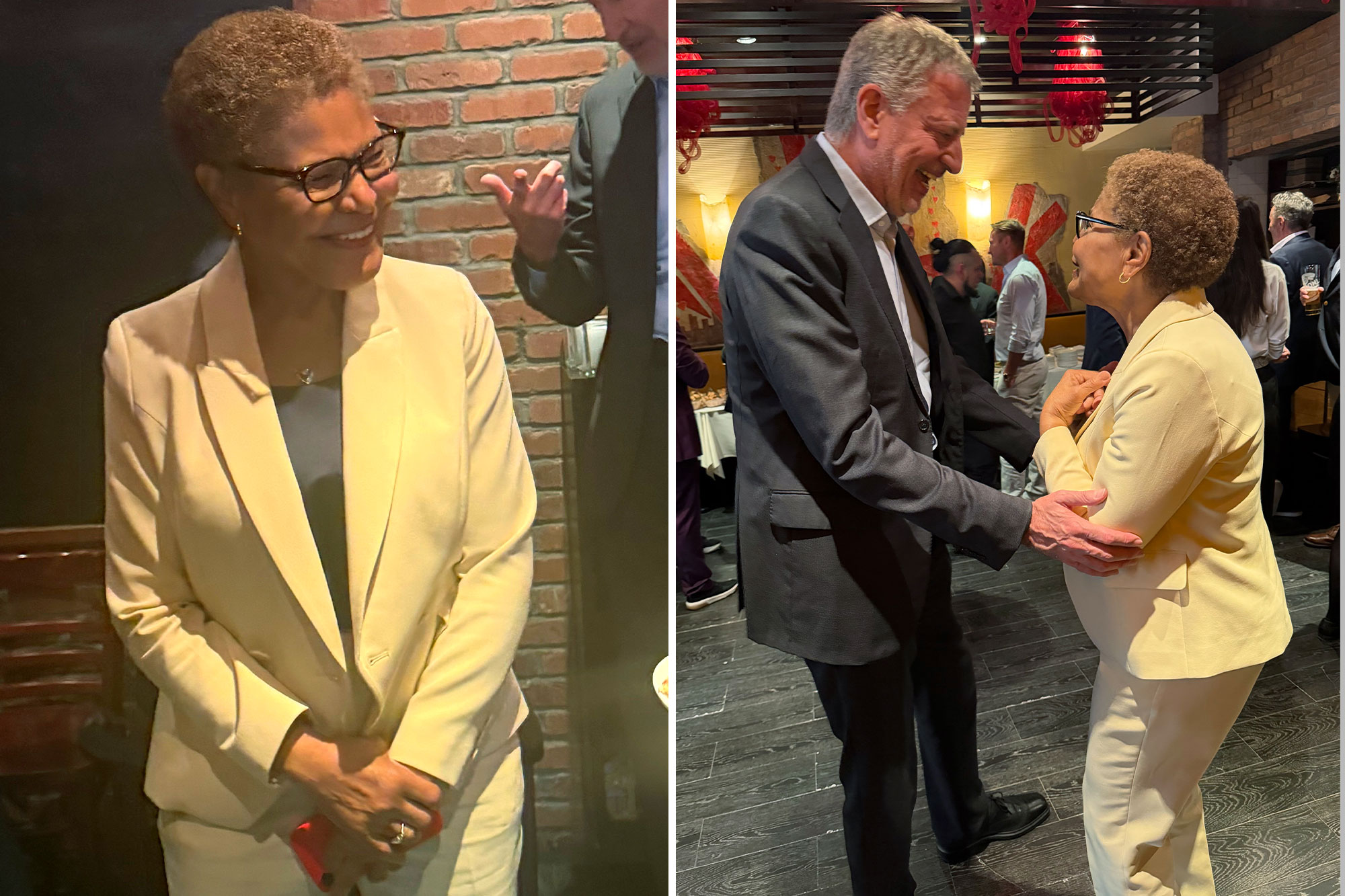 Karen Bass embraces scandal-hit ex-NYC mayor at $1.8K fundraiser ...