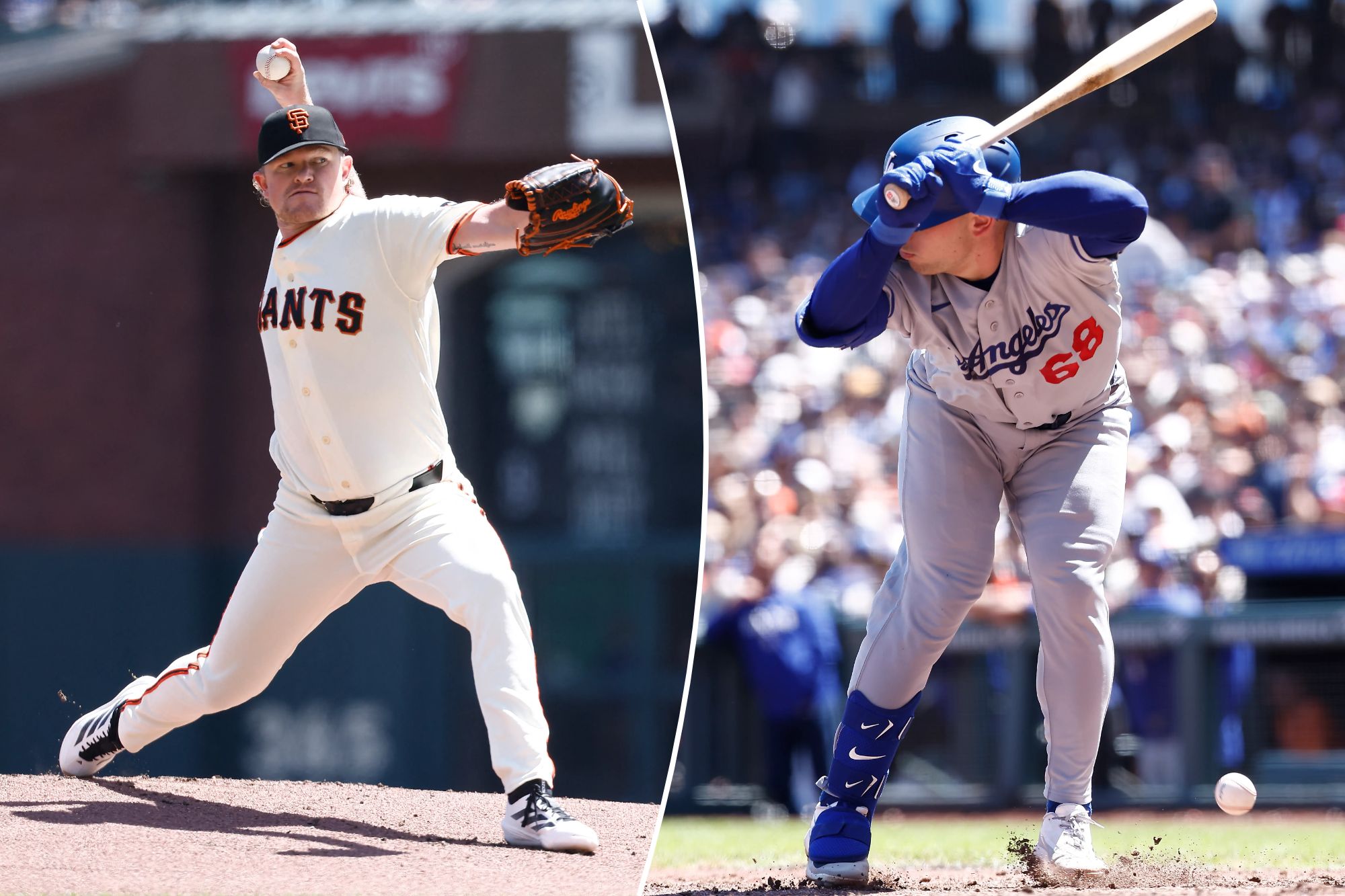 Dodgers’ Dalton Rushing hit in ribs after causing controversy vs. Giants