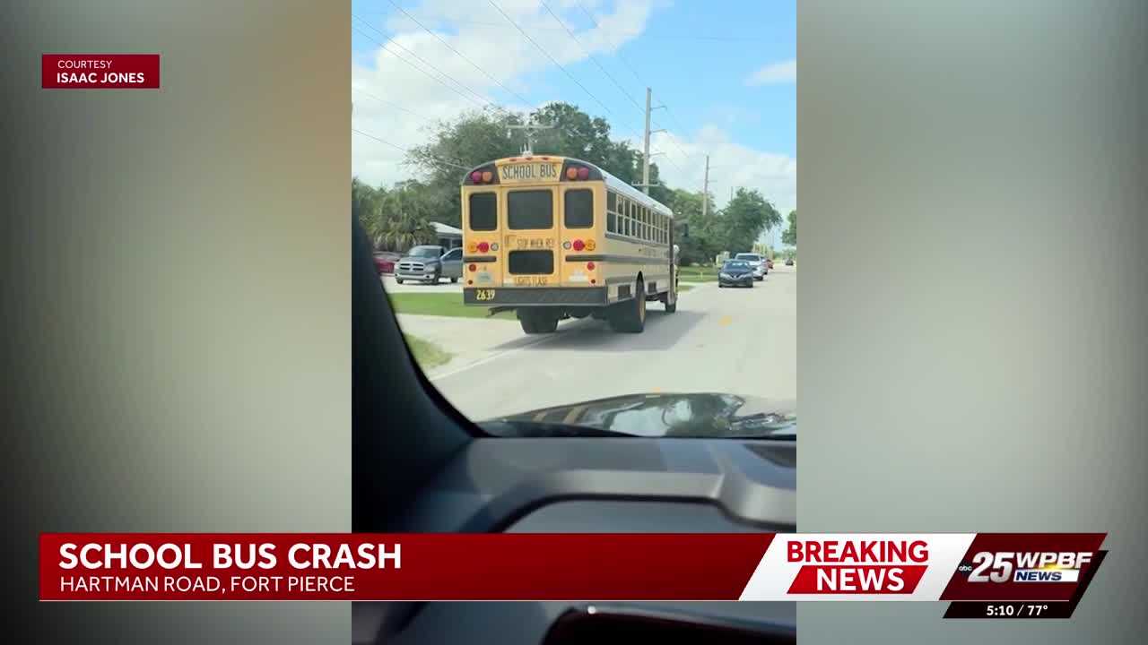 School bus and SUV collide in Fort Pierce, leaving four hospitalized