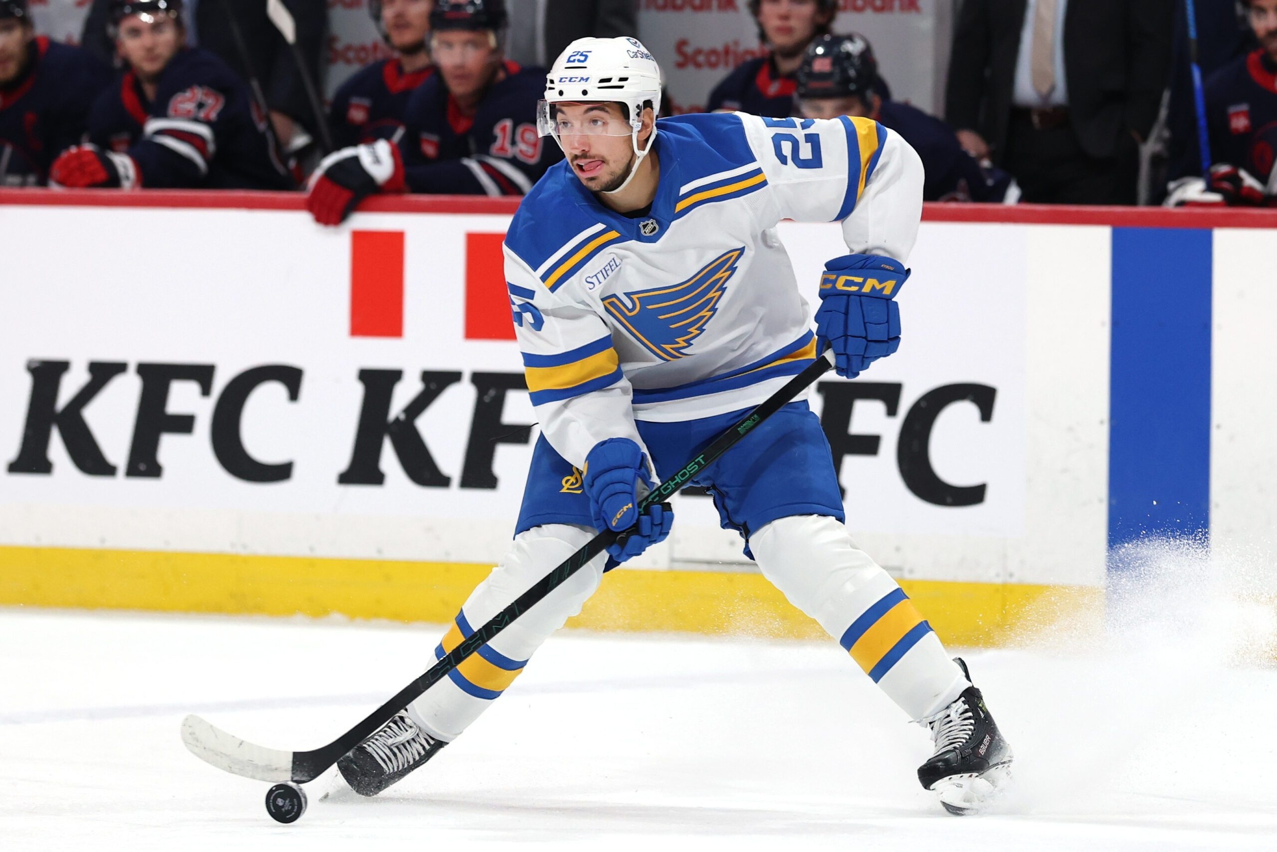 Blues’ Jordan Kyrou undergoes knee procedure, expected back for ...