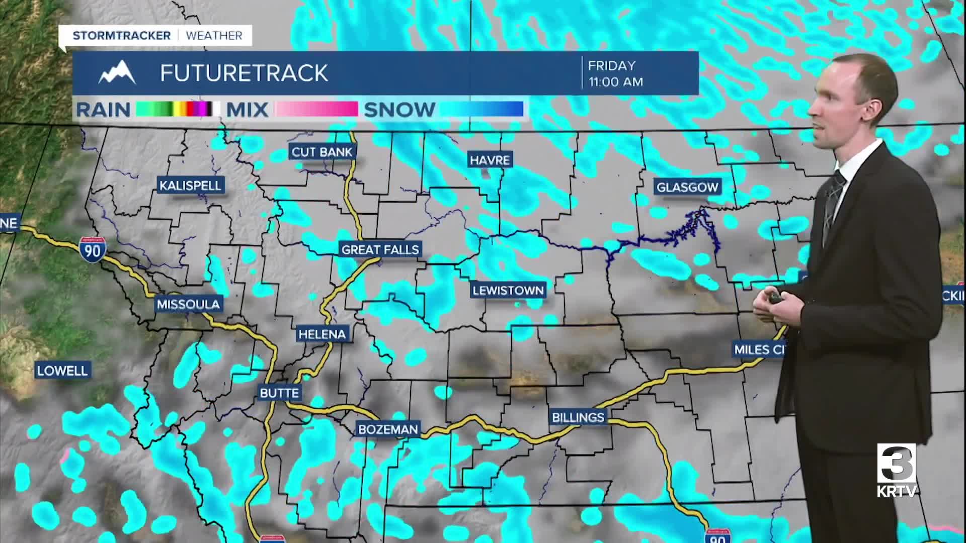 Cold and blustery with numerous snow showers on Friday