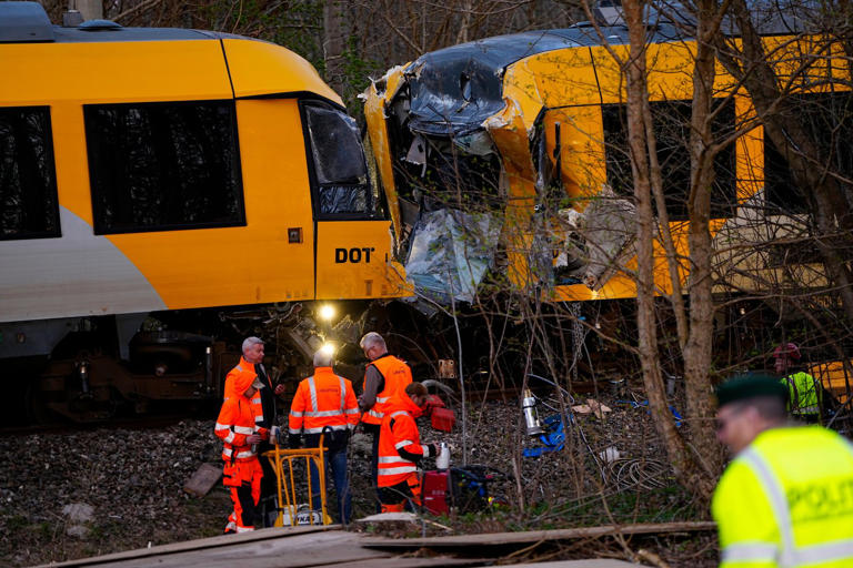 2 trains collide in Denmark, critically injuring 5 people