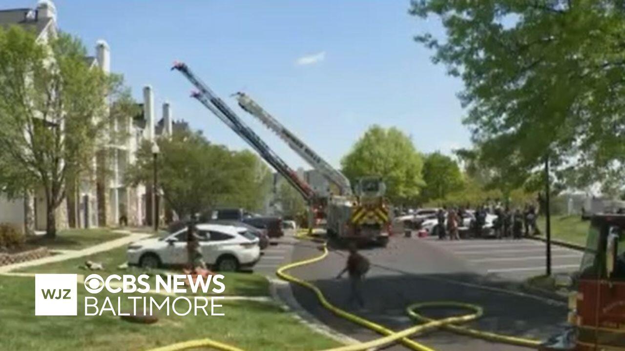 At least 40 displaced after fire at Baltimore County apartment complex