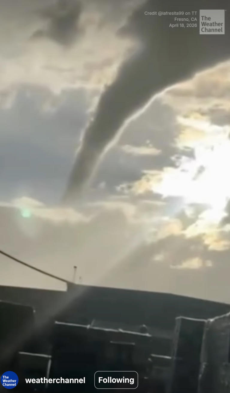 Rare moment caught on camera as three tornadoes touch down in California