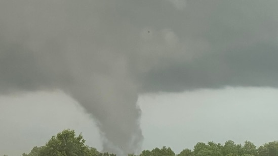 Enid Vance Air Force Base tornado damage: Videos show large twister ...