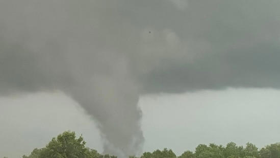Enid Vance Air Force Base tornado damage: Videos show large twister ...