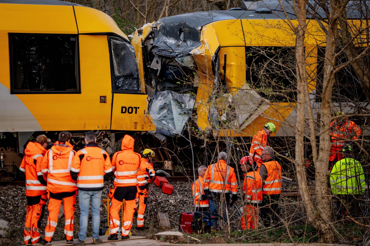 2 trains collide in Denmark, critically injuring 5 people