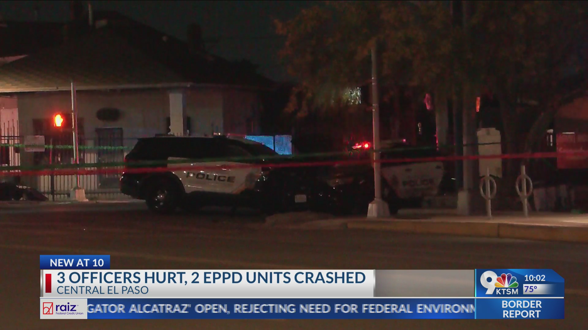 3 officers hurt, 2 EPPD units crashed in central El Paso