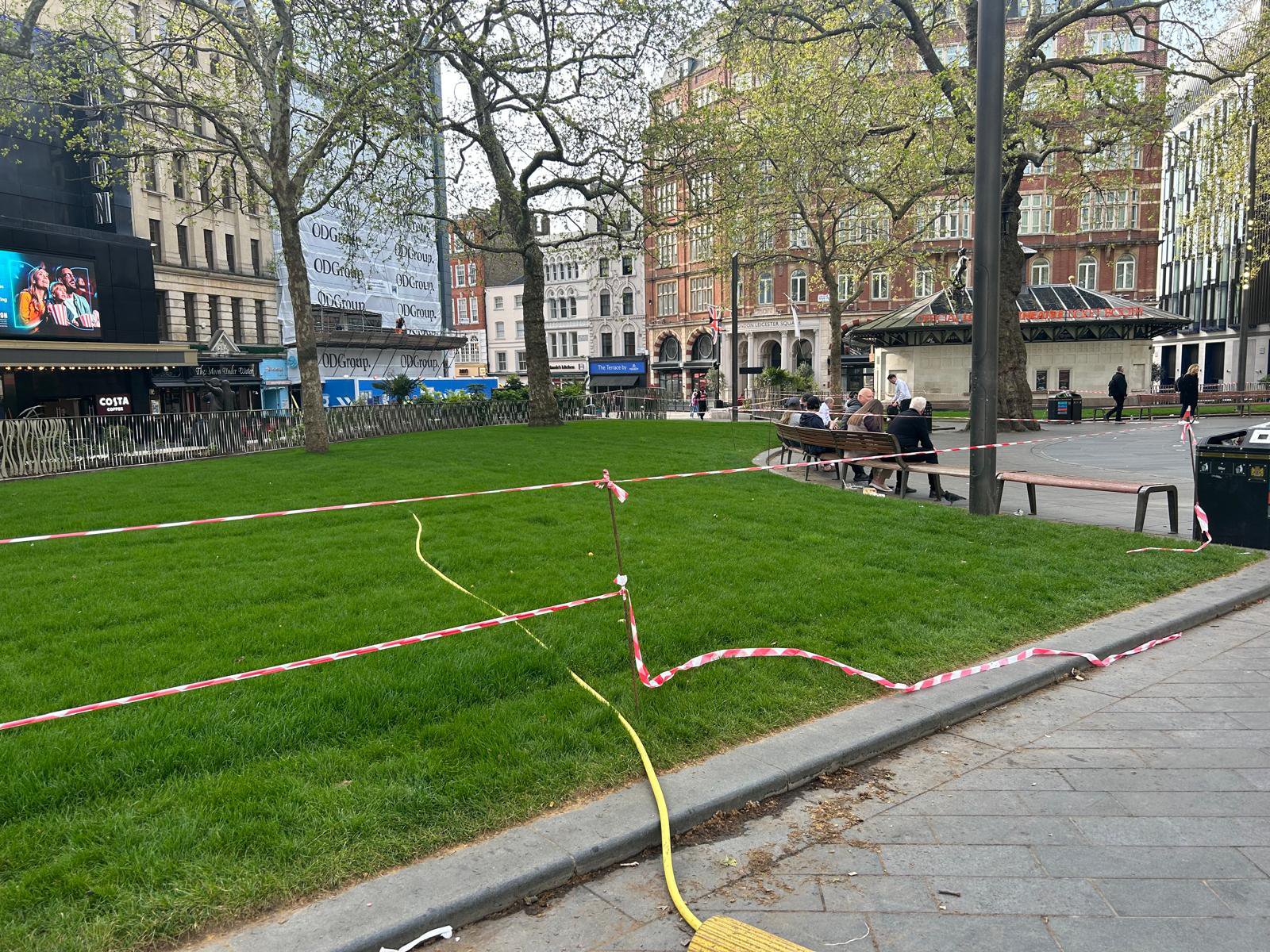 Prized Leicester Square gardens taped off for 200 days