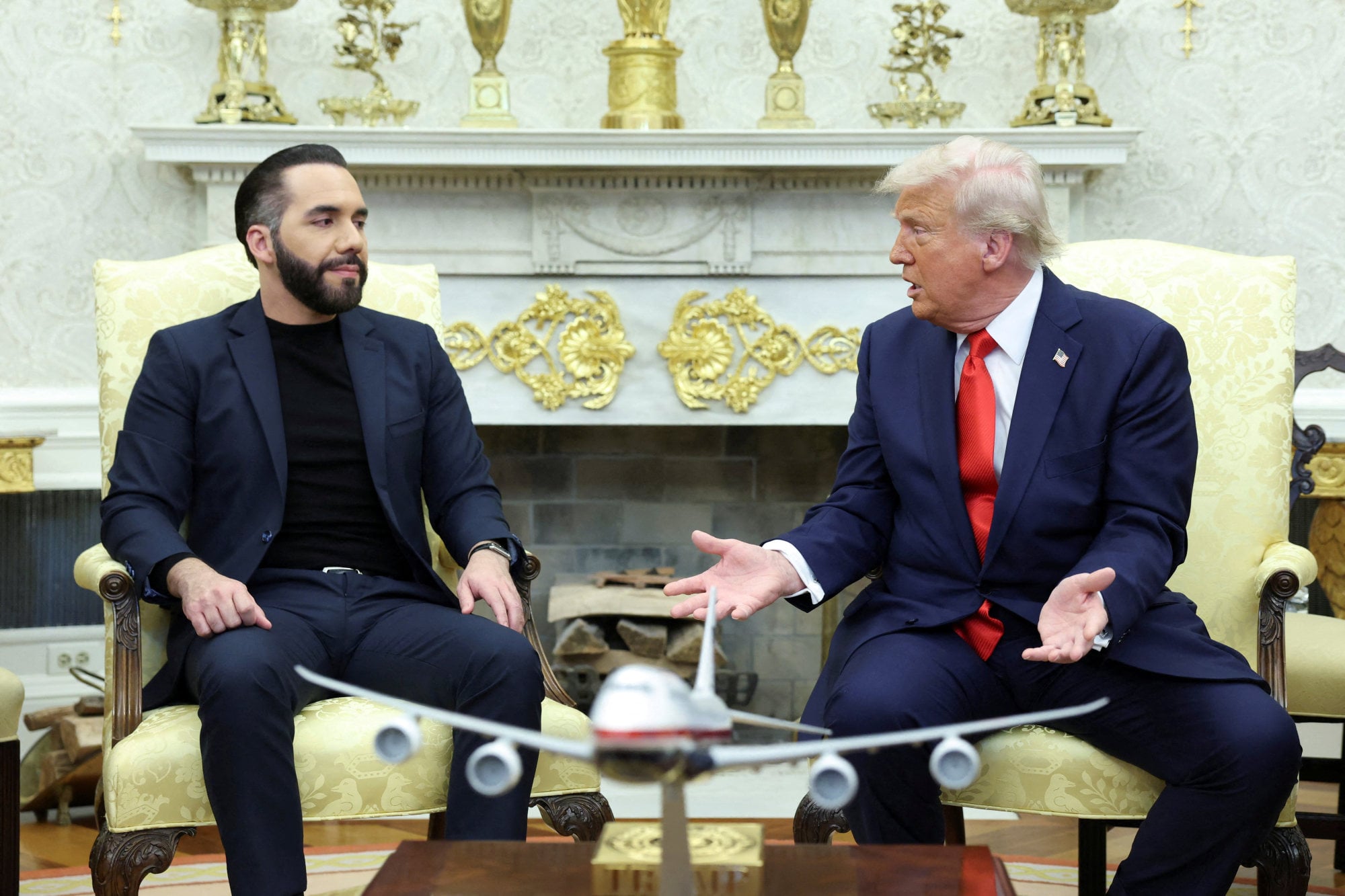 El Salvador President Nayib Bukele visiting the White House in 2025. Photo: Reuters