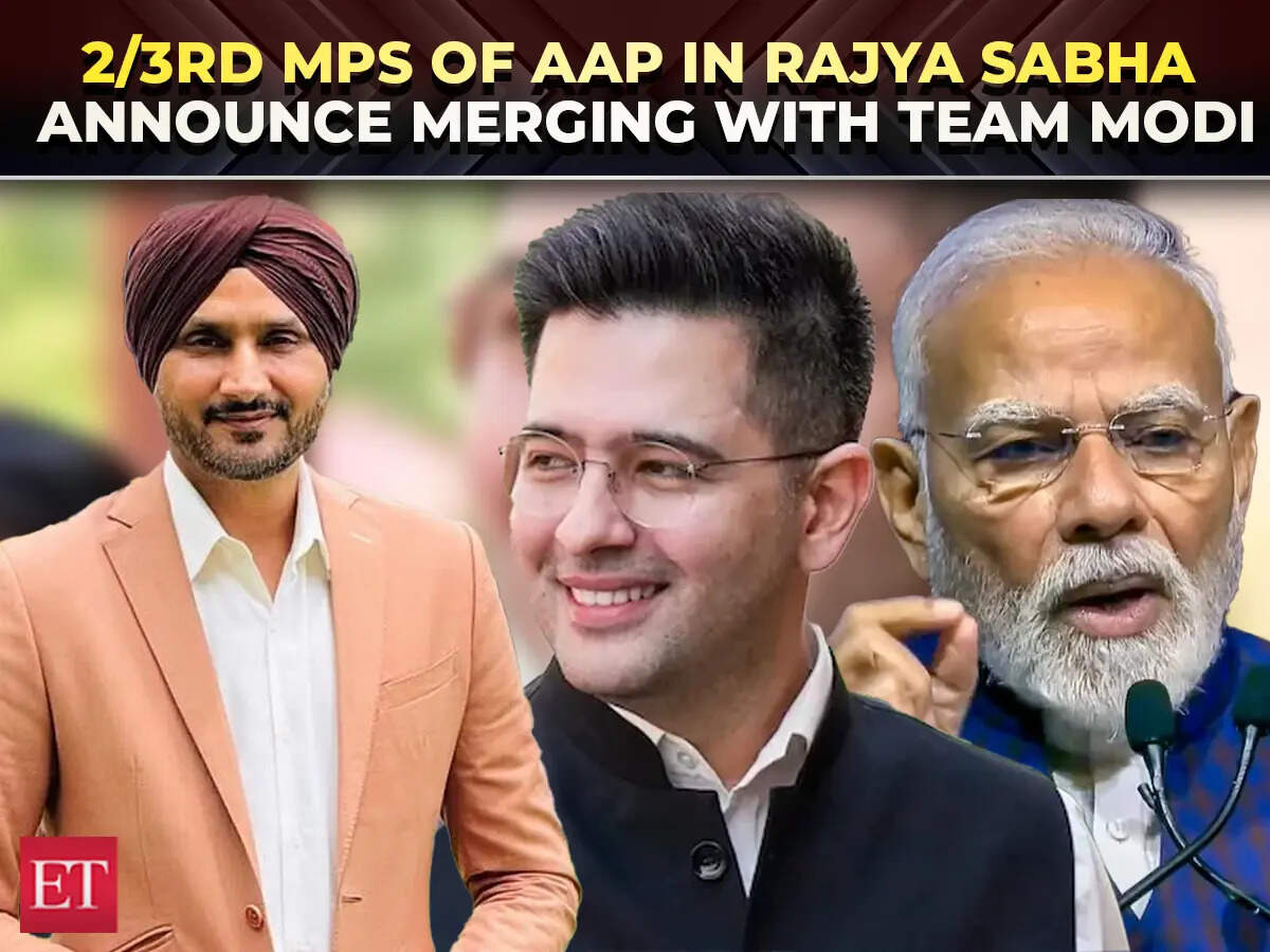 AAP in disarray in Rajya Sabha; Raghav Chadha, Harbhajan among 7 MPs ...