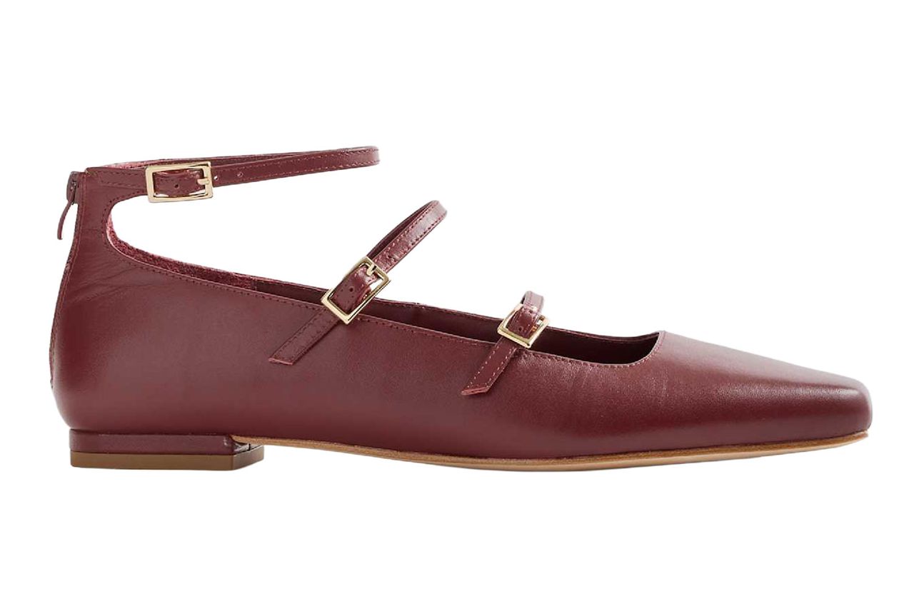Italian Leather Strappy Ballet Flat