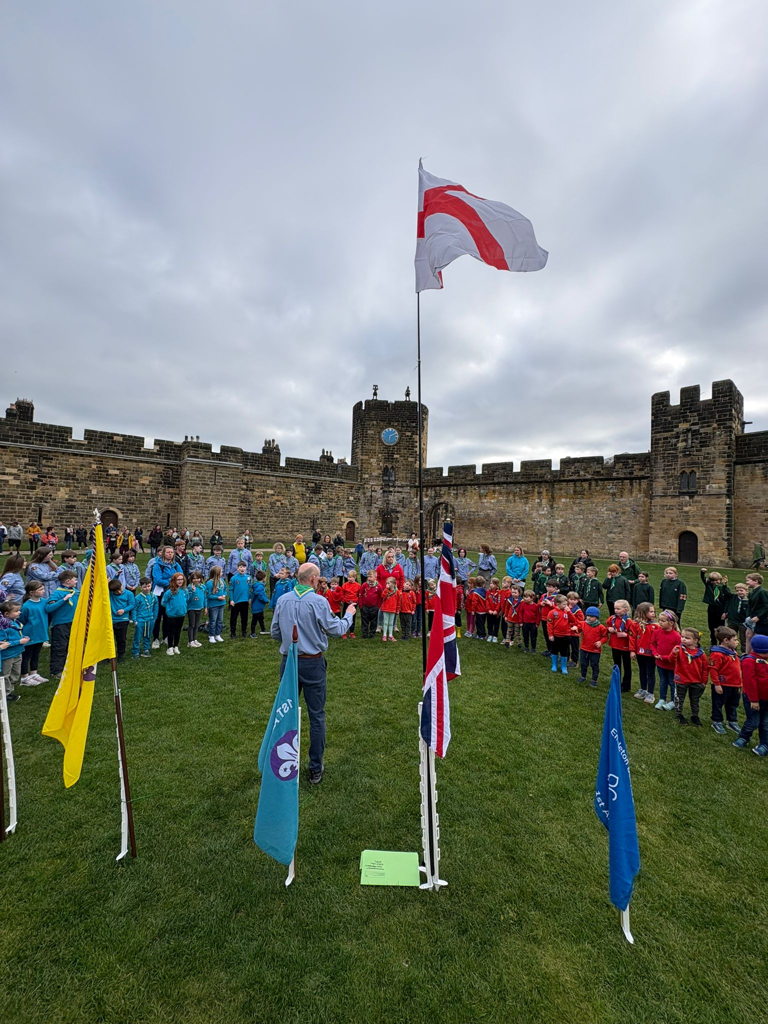 Alnmouth Sea Scouts celebrate St George's Day at Alnwick Castle