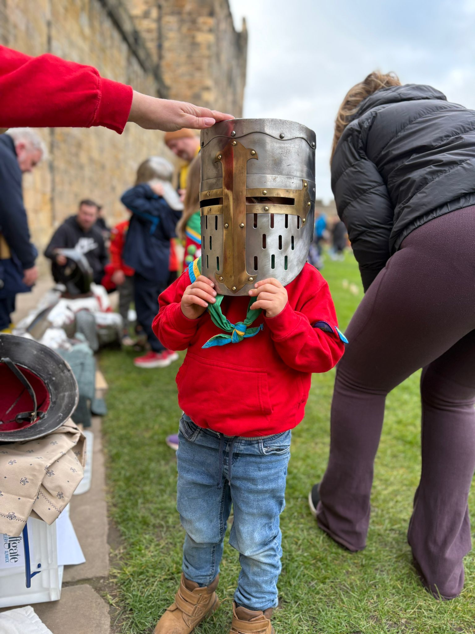 Alnmouth Sea Scouts celebrate St George's Day at Alnwick Castle