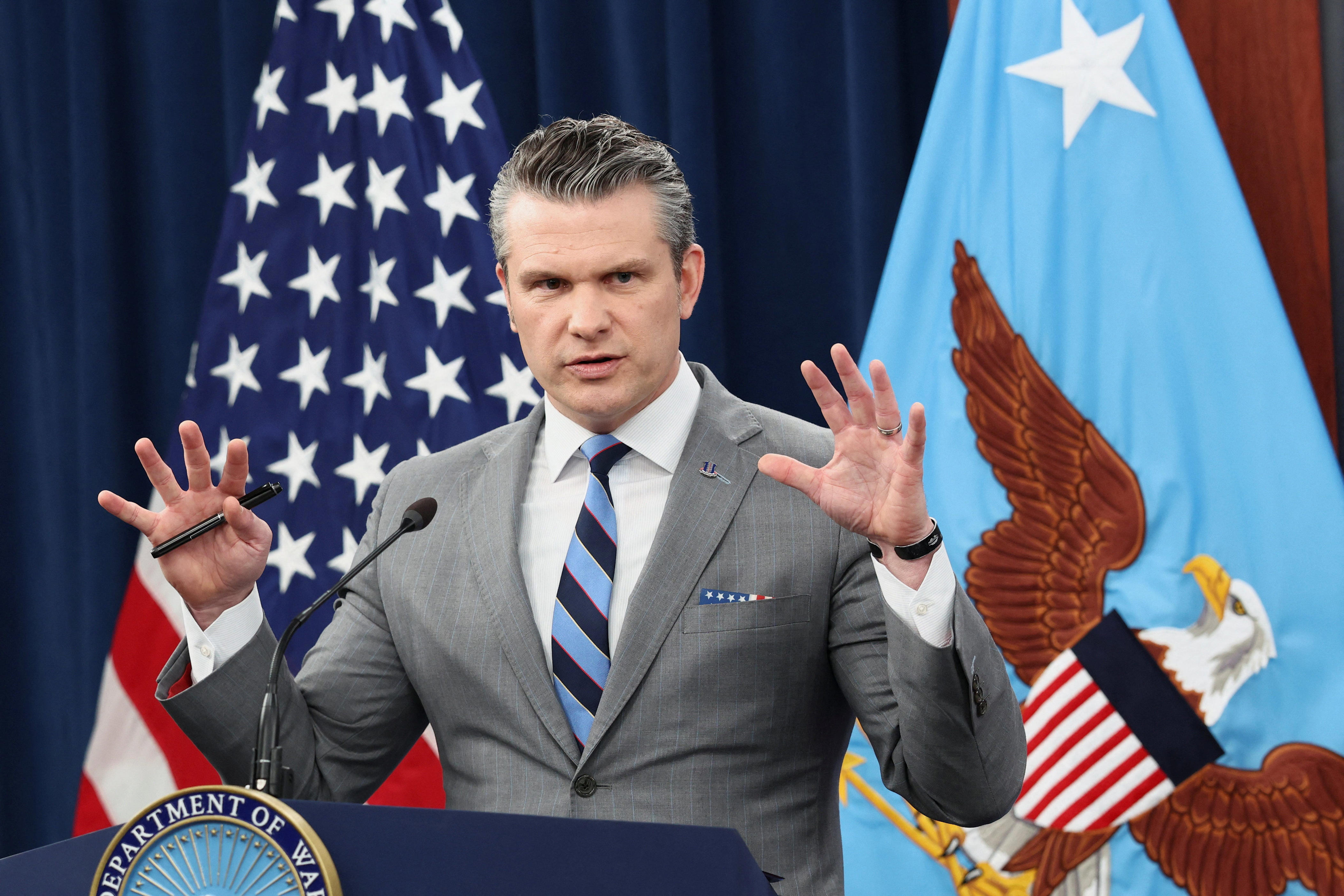 Pentagon chief Hegseth says US blockade on Iran 'going global'