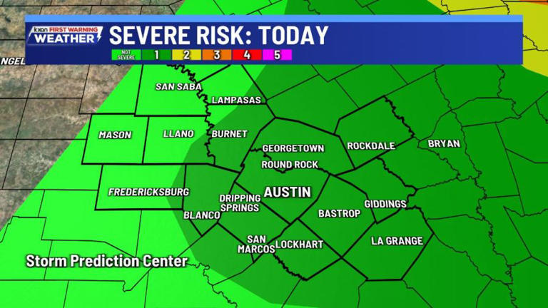Very isolated strong to severe t-storm later today