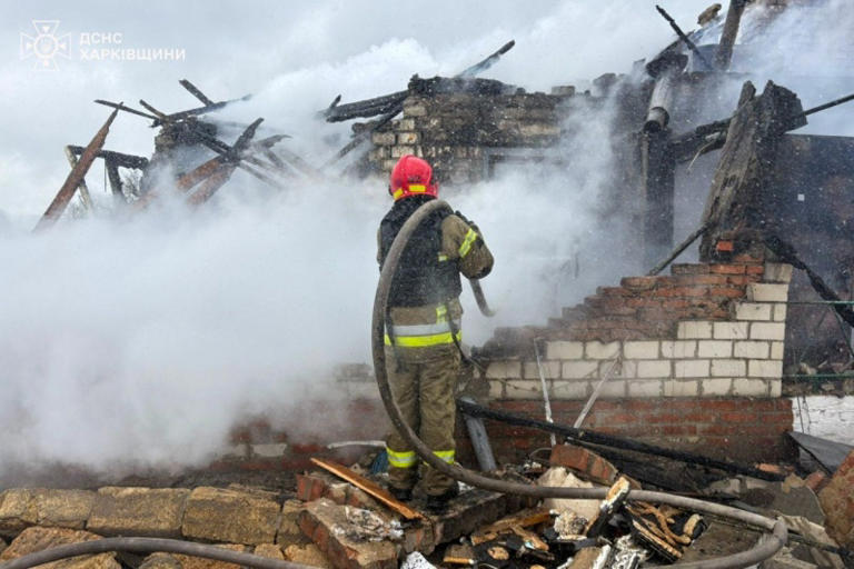 Russia strikes Ukraine's Balakliia: Residential buildings on fire ...