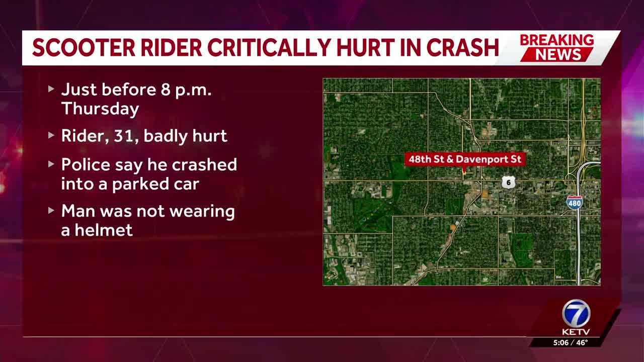 Scooter rider suffers life-threatening injuries after crash Thursday ...