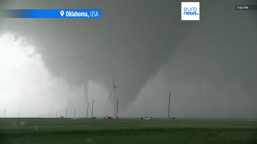 Powerful tornado tears across Oklahoma, damaging homes and blocking roads