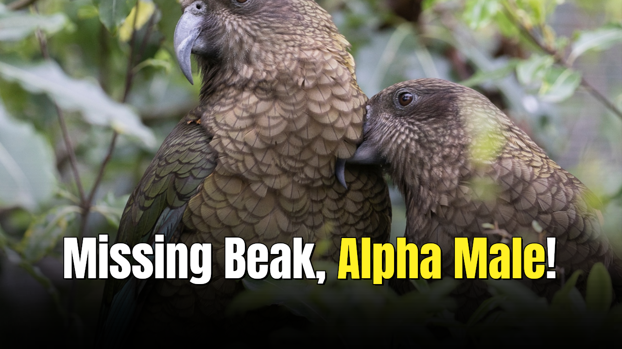 Endangered parrot missing half his beak invents a new fighting style to ...