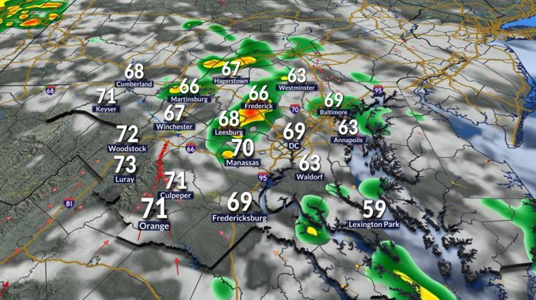 Pop showers and storms possible to end out week