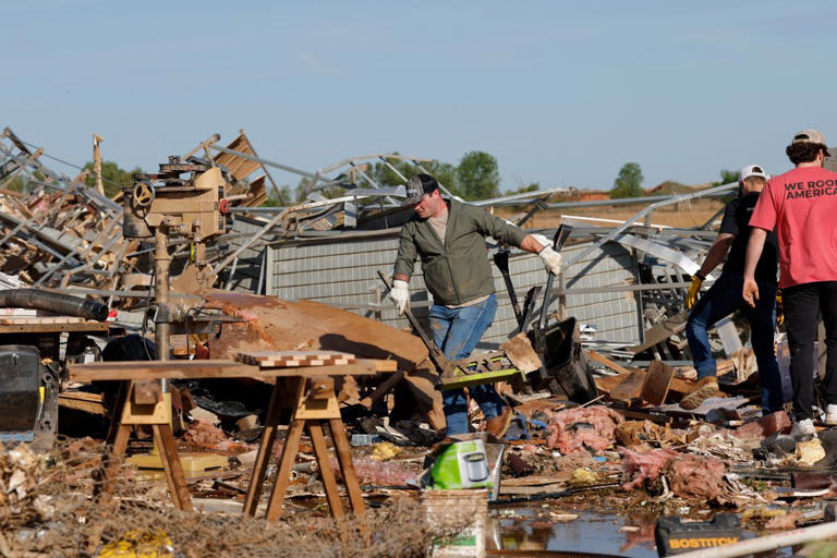 Enid tornado: Photos show Oklahoma homes flattened as more storms predicted