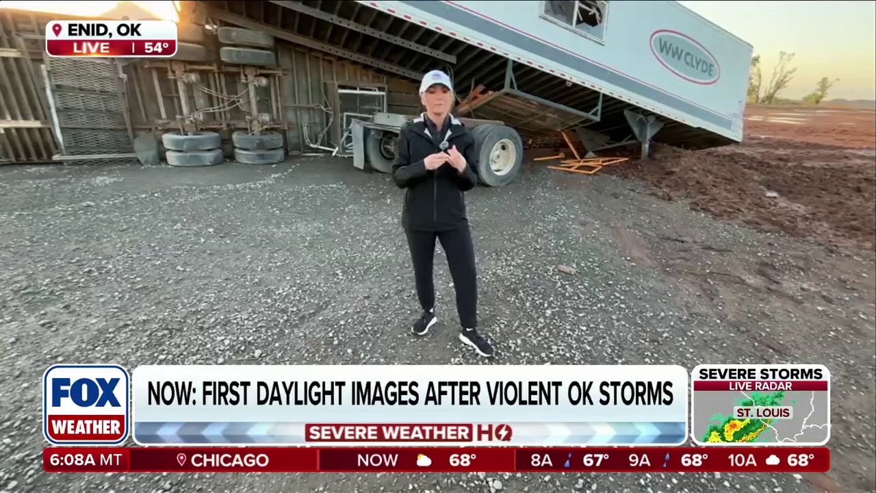 First daylight images of violent Oklahoma severe storms reveal damage
