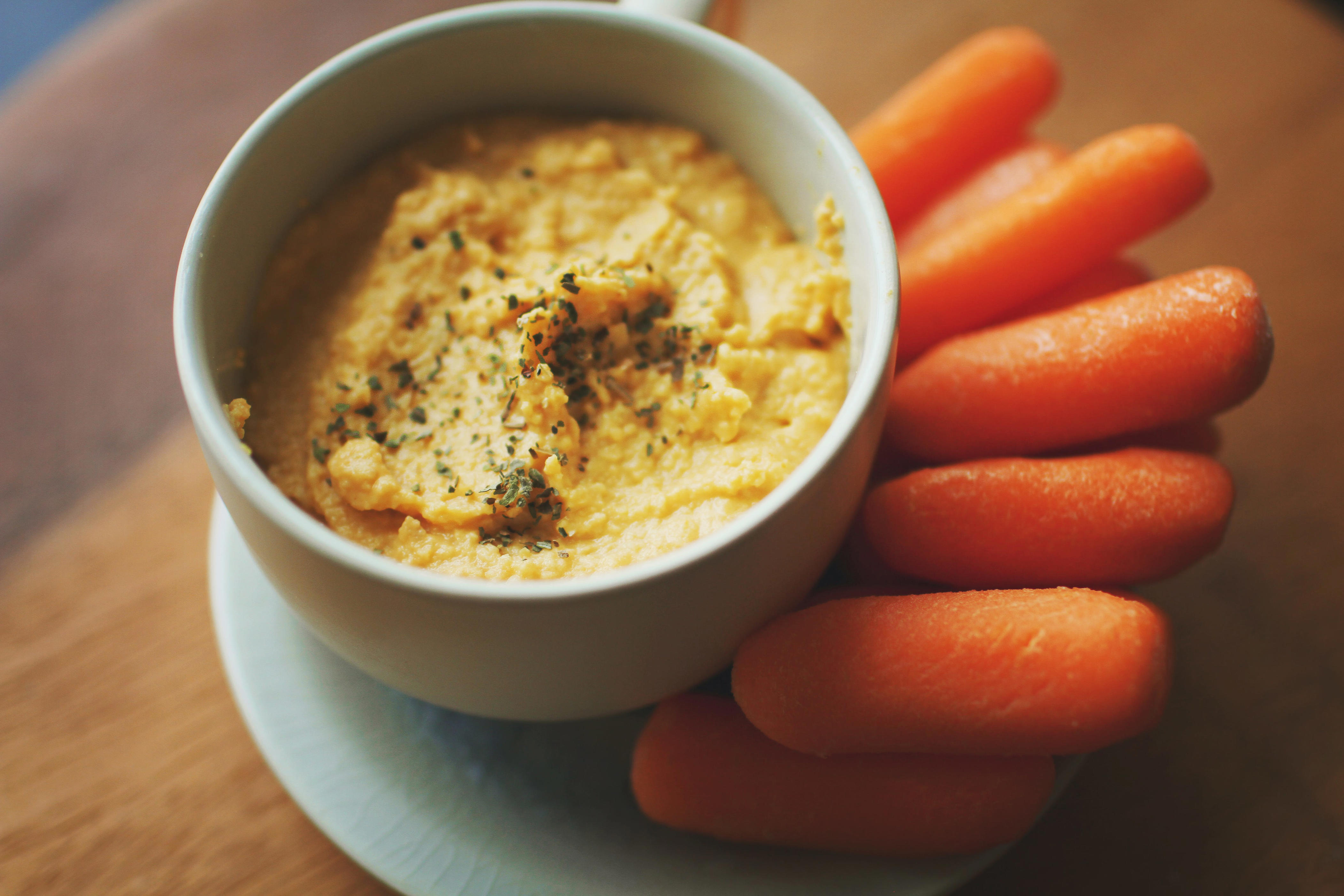 Hummus and carrots.