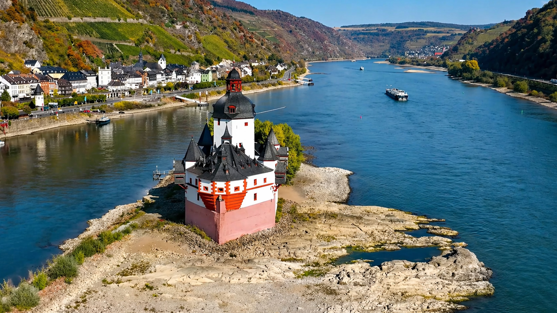 Why is this castle built in the river?