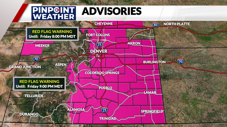 Denver weather: Fire danger Friday, before weekend showers