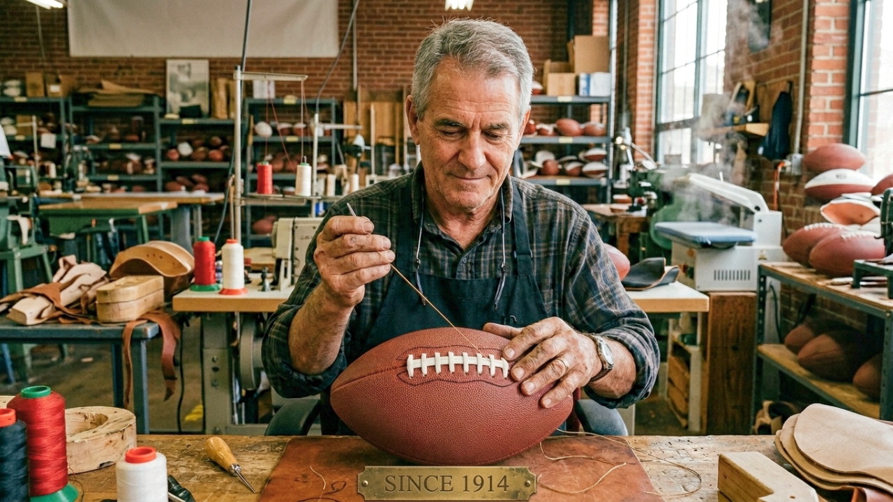 How Super Bowl footballs are built by hand before the biggest game