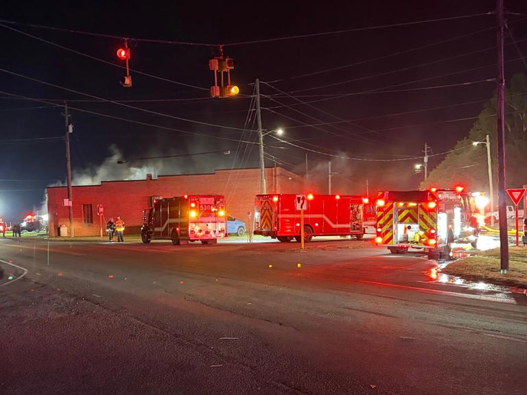 Update: Crime scene tape surrounds site of Falkland postal office fire