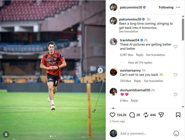 Pat Cummins confirms availability for Rajasthan Royals clash: Been a ...