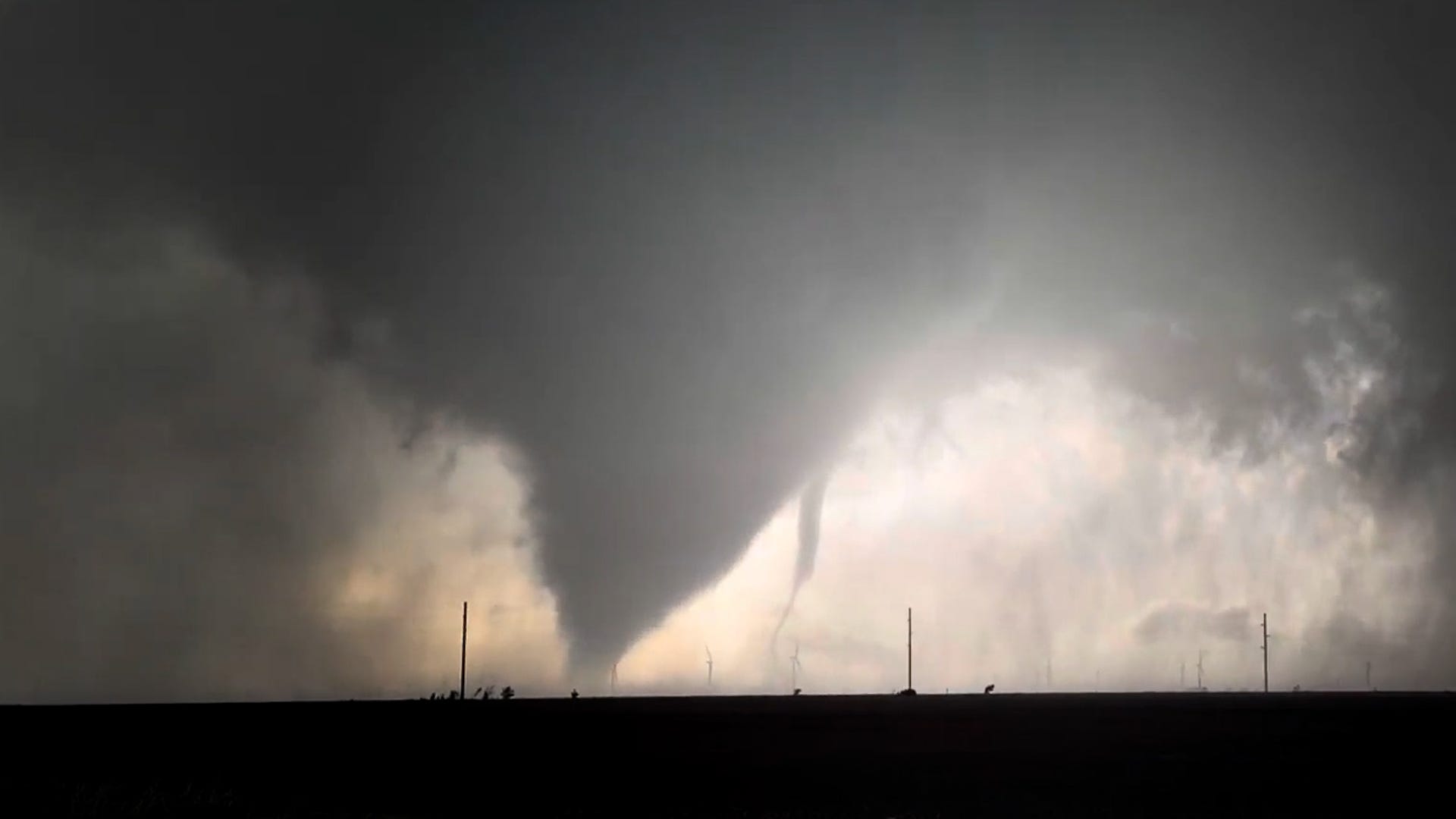 Powerful tornadoes injured 10 people and damaged homes as severe storms hit Enid and Braman, Oklahoma.