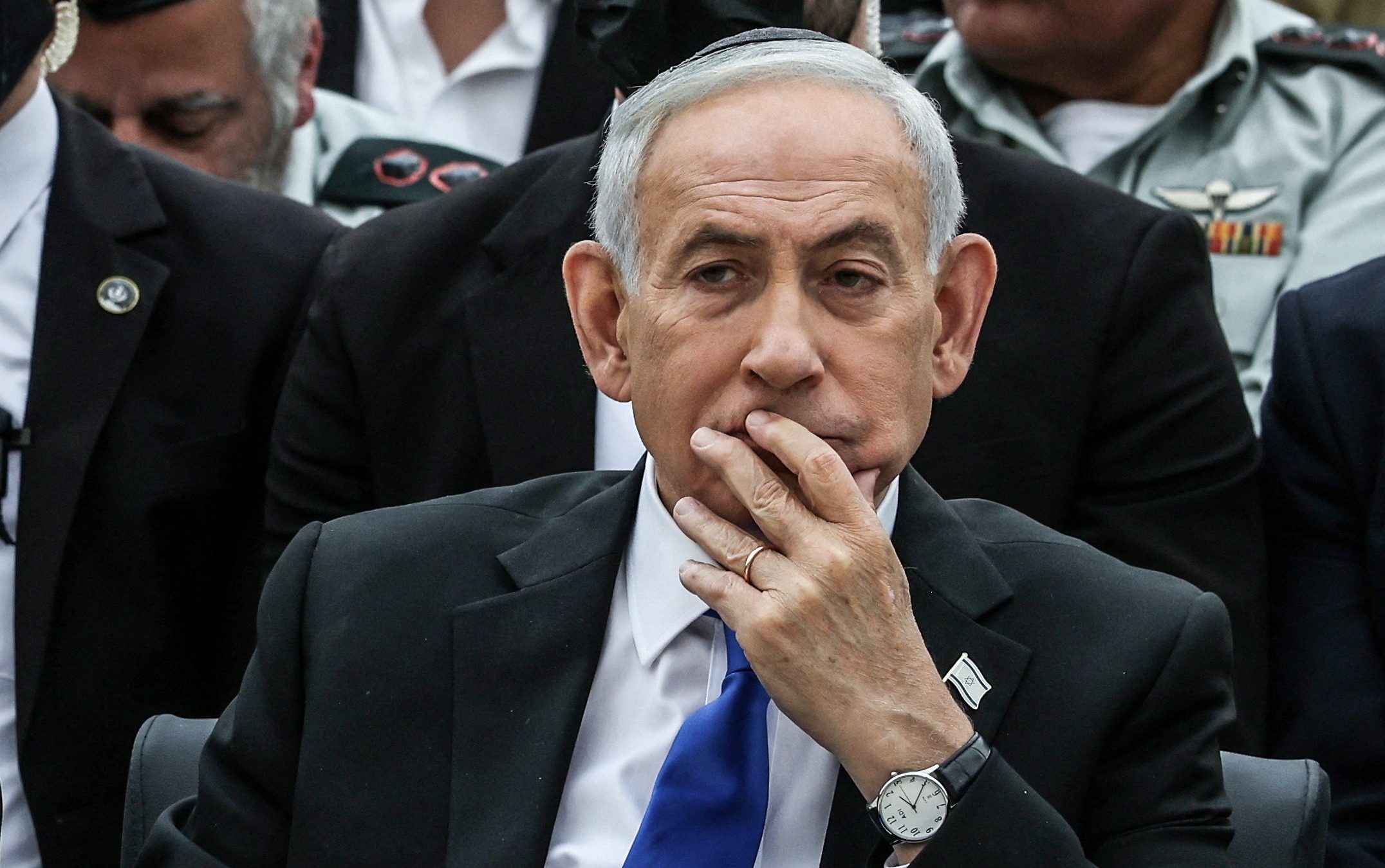 Benjamin Netanyahu compared his decision to have a tumour removed to ‘potential danger’ nationally - AFP