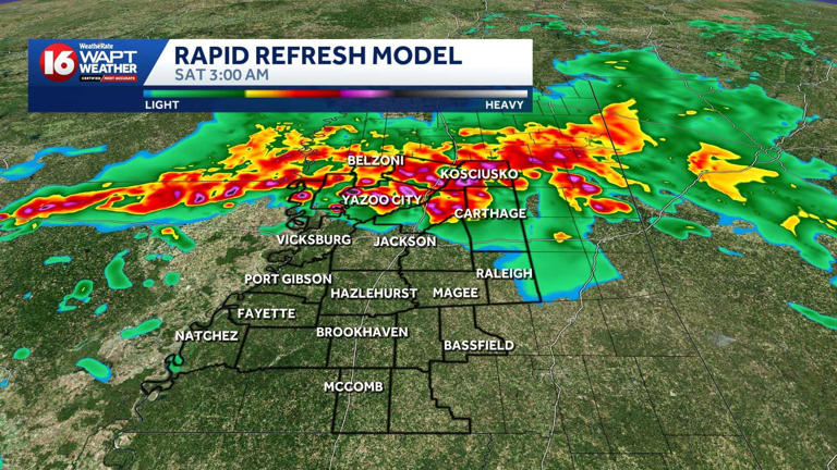 Mississippi braces for late-night storms after a month of calm weather