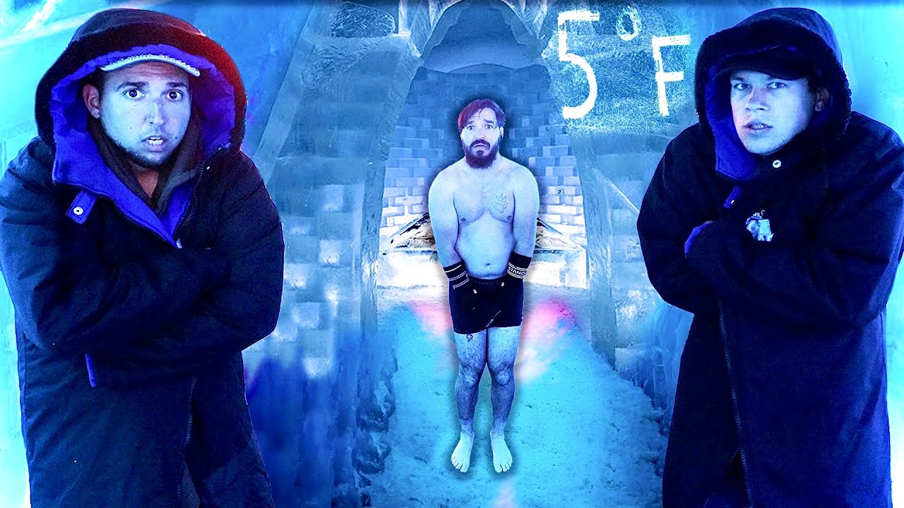 I survived a night in an ice castle! ️ Loser gets punished