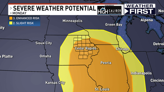 Watching the potential for another round of strong storms on Monday in ...